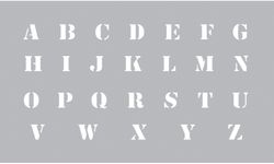 Modèle artisanal 12x20 cm Alphabet 1