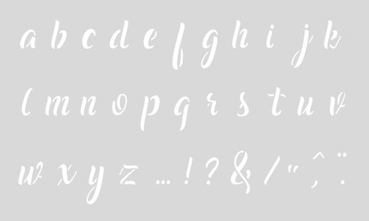 Plantilla Manualidades 12x20 cm Alfabeto 2