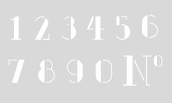 Modèle artisanal 12x20 cm chiffres