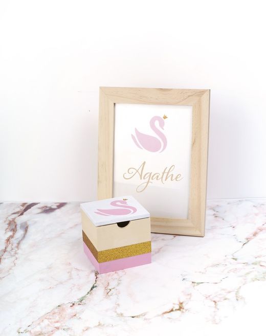 Modèle artisanal de cygne 8X8 cm