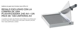 Plastificadora GBC 240 A4 + bolsas = Regalo guillotina Leitz Home Office A4