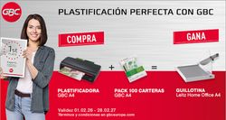 Plastificadora GBC 240 A4 + bolsas = Regalo guillotina Leitz Home Office A4