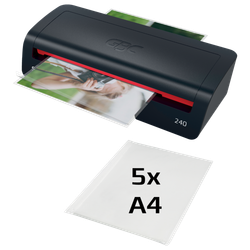 Plastificadora GBC 240 A4 + bolsas = Regalo guillotina Leitz Home Office A4
