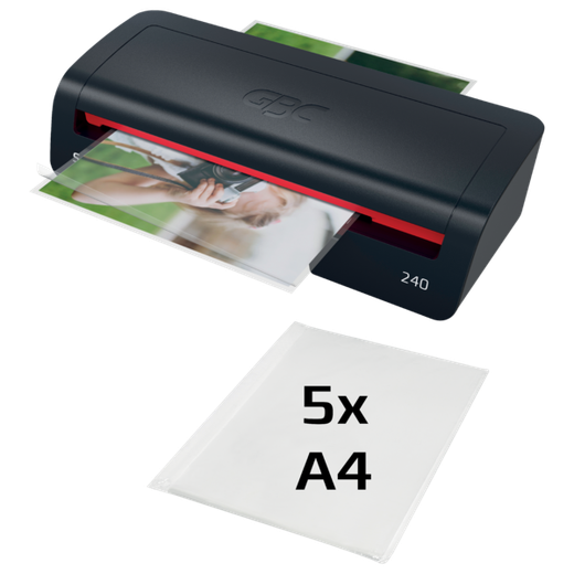 Plastificadora GBC 240 A4 + bolsas = Regalo guillotina Leitz Home Office A4