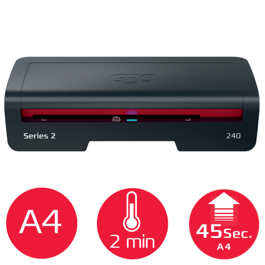 Plastificadora GBC 240 A4 + bolsas = Regalo guillotina Leitz Home Office A4