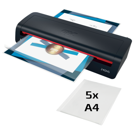 Plastificadora GBC 240HS A3 + bolsas = Regalo guillotina Leitz Home Office A3