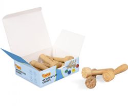 Plasticine Baby Schoolpack 12 carimbos de madeira 3 texturas variadas