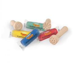 Plasticine Baby Schoolpack 12 carimbos de madeira 3 texturas variadas