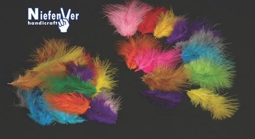 Plumas de colores diseño collage