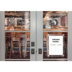 Porte-affiche amovible en paroi acrylique transparente. Deux tailles