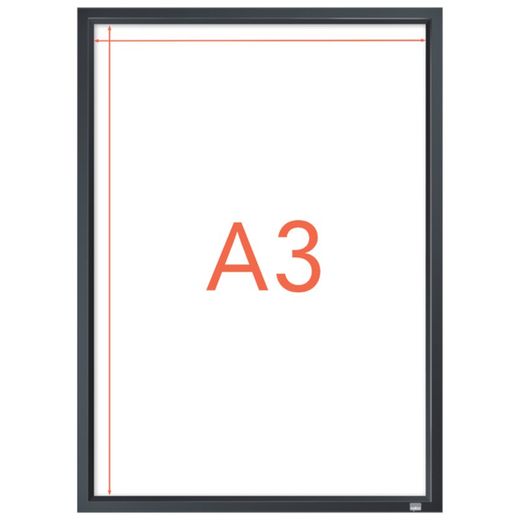 Porte-affiche avec moulure graphite. Deux tailles