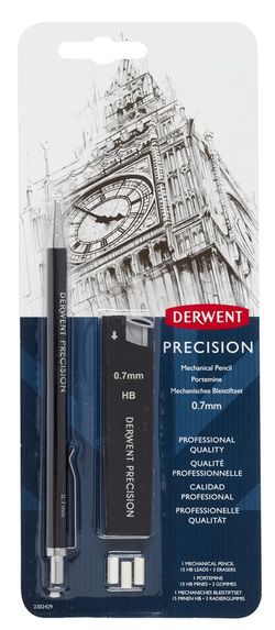 Portaminas Derwent de precisión HB 0.7 (blíster)