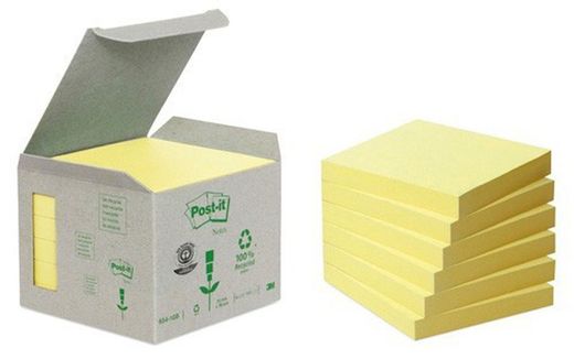 Poste amarelo. 100% reciclado. 3 tamanhos