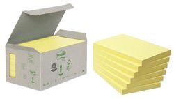 Post-its jaunes. 100% recyclé. 3 tailles