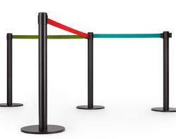 Poste de separación eco. Cinta de 3 metros