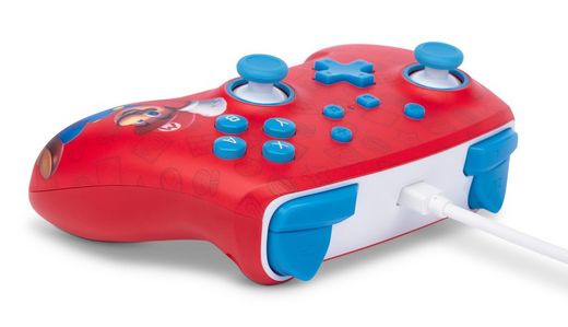 PowerA Mando con cable mejorado para Nintendo Switch - ¡Yuju! Mario