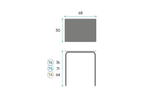 Bureau CUBIC mesurant 68 x 50 cm. Trois tailles