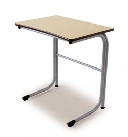 Bureau design moderne avec grille verticale et dimensions de 70 x 50 cm