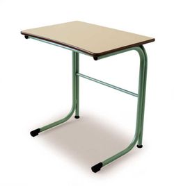 Bureau design moderne avec grille verticale et dimensions de 70 x 50 cm