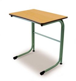 Bureau design moderne avec grille verticale et dimensions de 70 x 50 cm