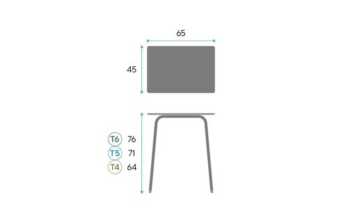 Bureau UN bureau de 65 x 45 cm. Trois tailles