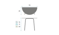 Pupitre END de 90 x 45 cm. Tres tallas