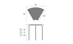 Bureau PAR mesurant 78 x 62 cm. Trois tailles