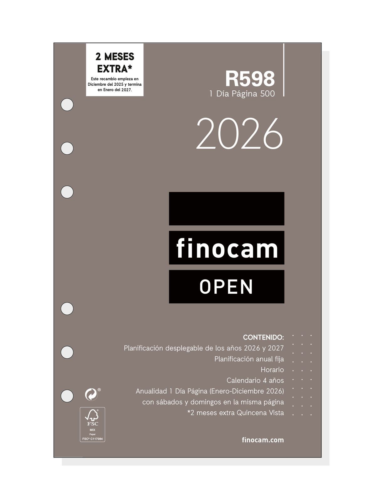 R598 Recambio Anual.500 1 día página 2026
