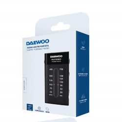 Radio AM/FM Portatil con Auriculares SuperBass Negro