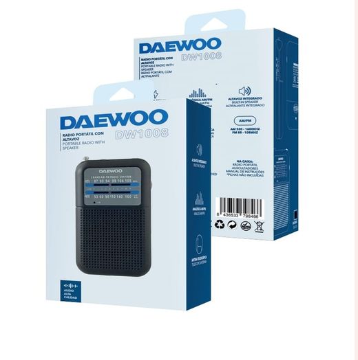 Radio Daewoo Am/Fm Preta