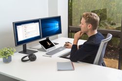 Souris sans fil double SureTrack, noire