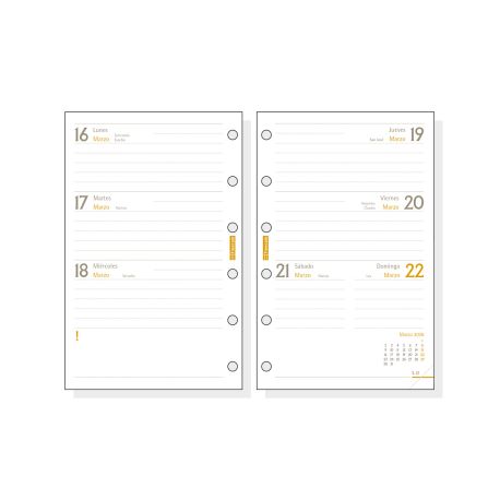 Recambio anual Classic  2027 Semana Vista Horizontal 73x114mm