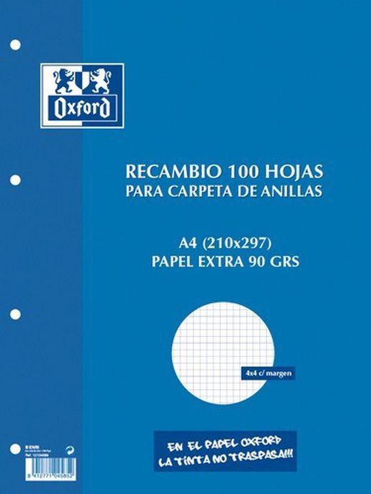 Recarga de 100 folhas de oxford de 90 gramas