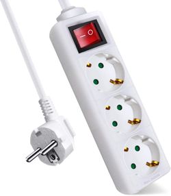 Regleta enchufe de Base múltiple Avant 3 Tomas 1.5M + Interruptor