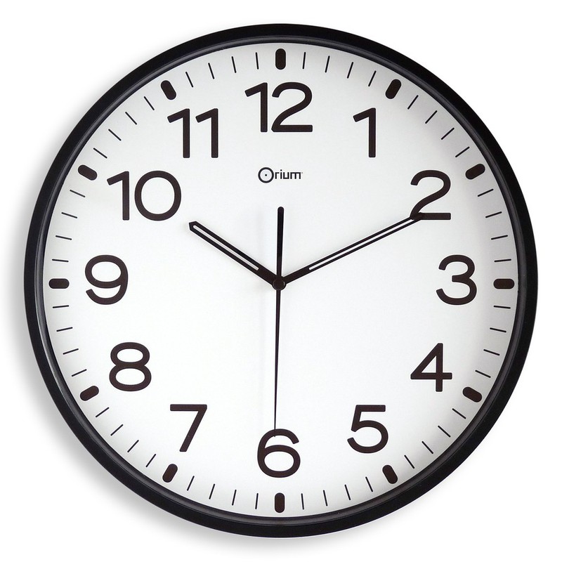 Reloj de pared paramédico de emergencia de 12 pulgadas, moderno reloj de  pared analógico analógico de vinilo negro, reloj de pared silencioso de