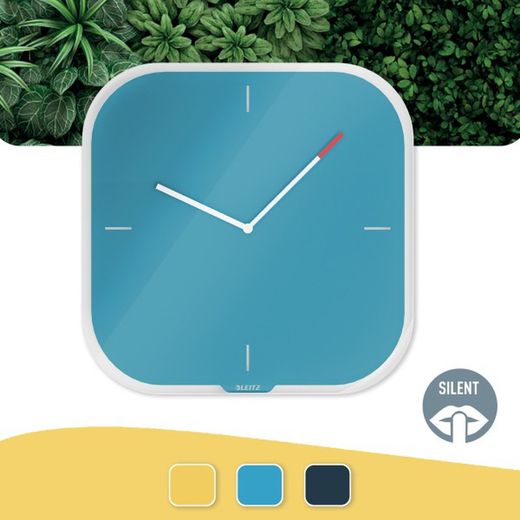 Horloge murale en verre cosy Leitz
