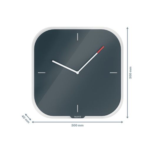 Horloge murale en verre cosy Leitz