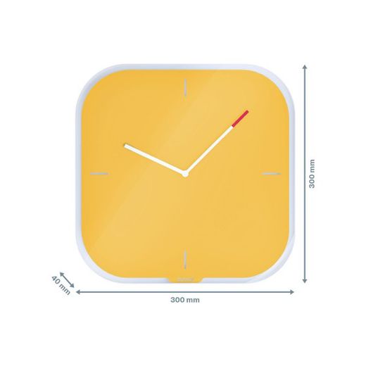 Horloge murale en verre cosy Leitz