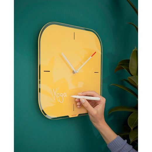 Horloge murale en verre cosy Leitz