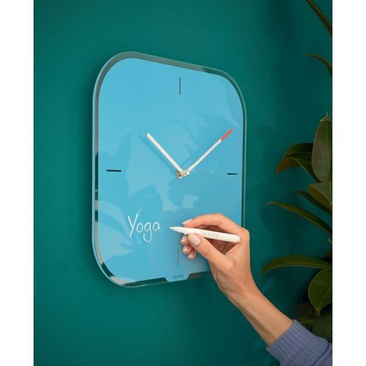 Horloge murale en verre cosy Leitz