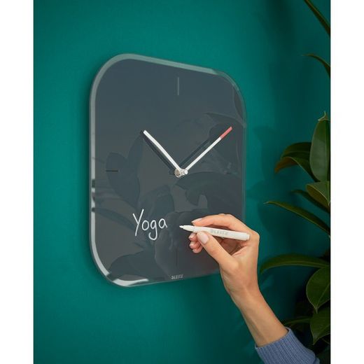 Horloge murale en verre cosy Leitz