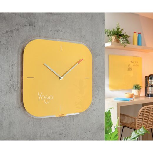 Horloge murale en verre cosy Leitz