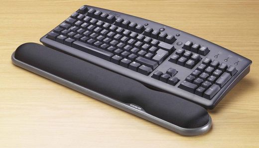 Reposamuñecas con gel para teclado Kensington de altura ajustable en negro