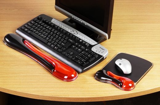 Descanso de pulso para teclado Kensington Duo Gel em azul/preto