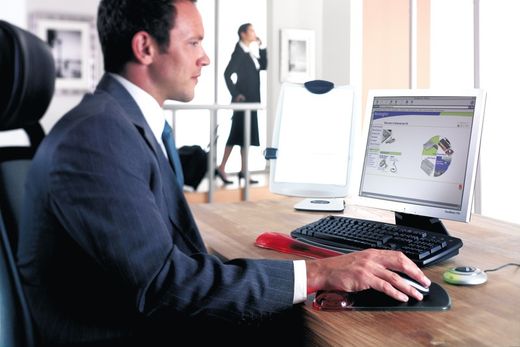 Descanso de pulso para teclado Kensington Duo Gel em azul/preto