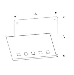 Porte-revues muraux en métal (3 unités)