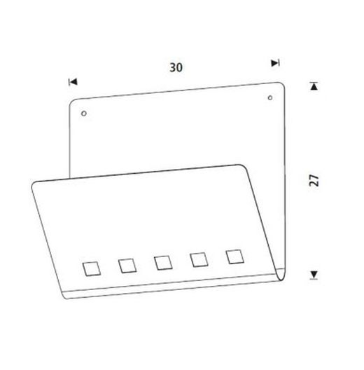 Porte-revues muraux en métal (3 unités)