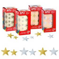 Rollo gomets metalizados estrellas surtidas