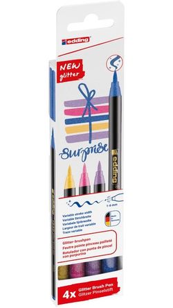 Caneta Marcadora Edding 1340 Brushpen PK4