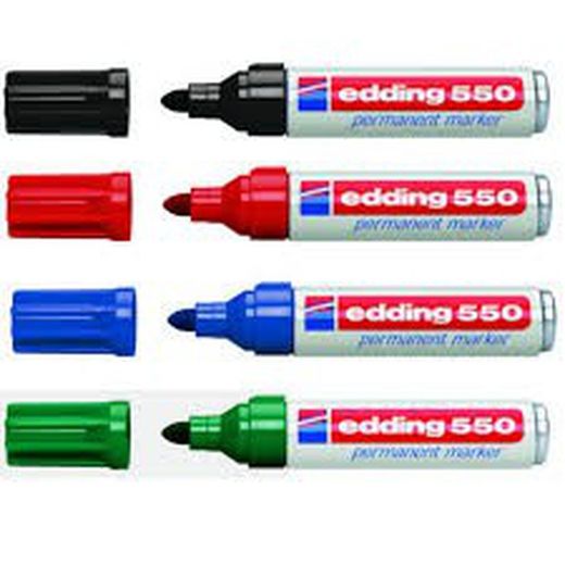 marcador permanente de ponta redonda edding 550